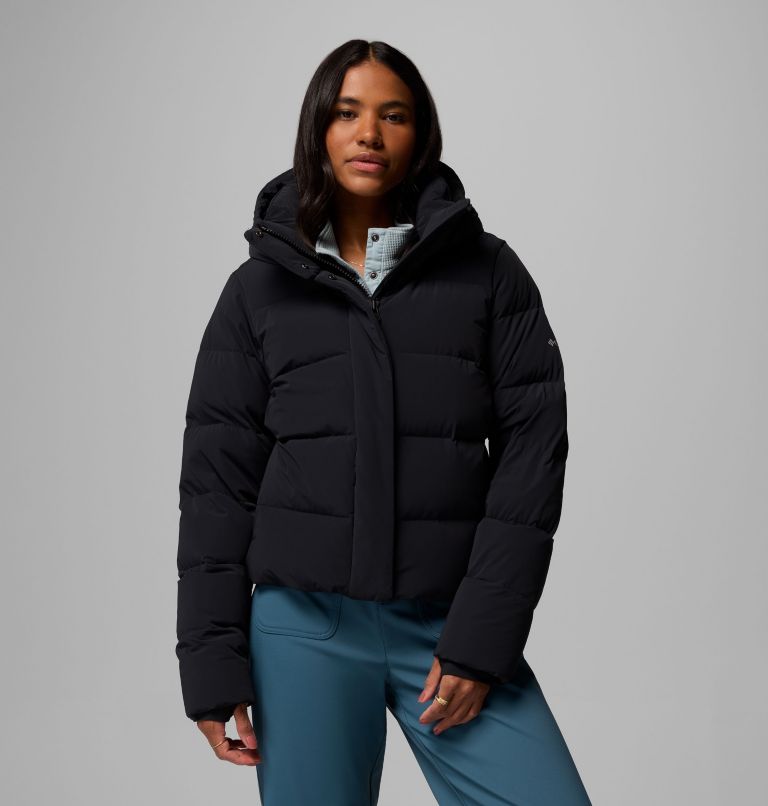 Women's Amaze Puff Hooded Jacket, Color: Black, image 1