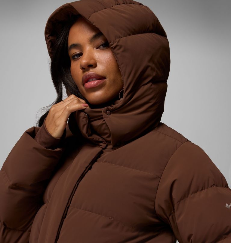 Women's Amaze Puff Hooded Jacket, Color: Tobacco, image 12