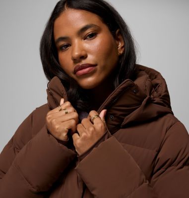 Women's Amaze Puff Hooded Jacket, Color: Tobacco, image 8