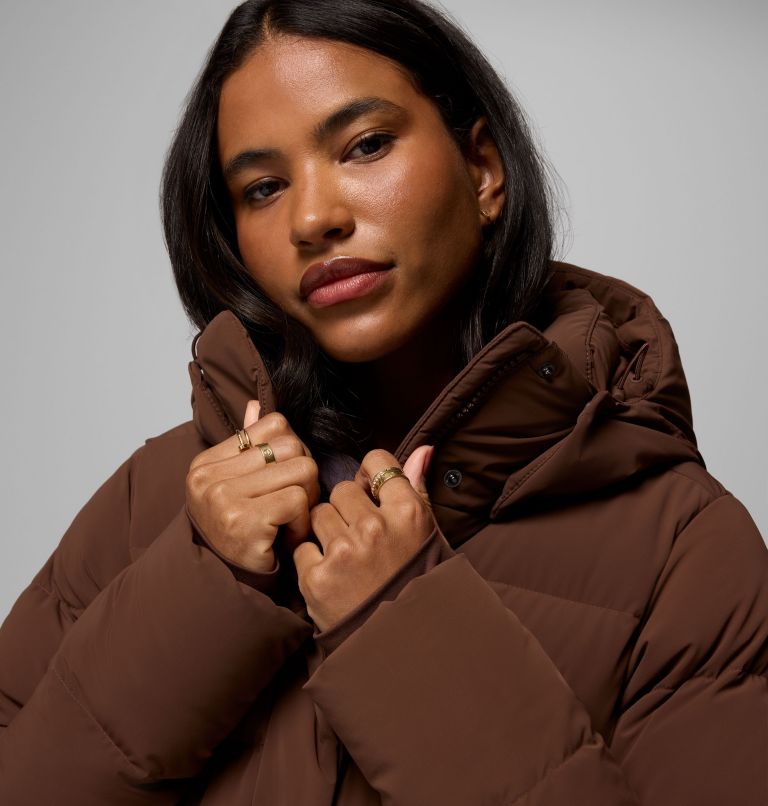 Women's Amaze Puff Hooded Jacket, Color: Tobacco, image 4
