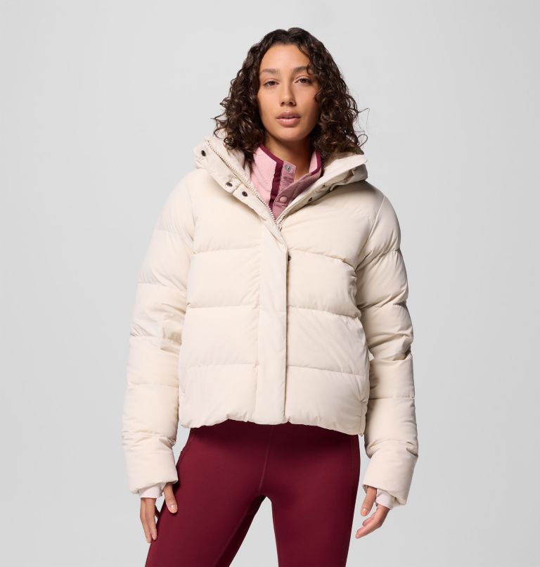 Women's Amaze Puff Hooded Jacket, Color: Dark Stone, image 1
