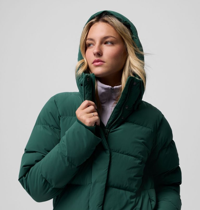 Women's Amaze Puff Hooded Jacket, Color: Rain Forest, image 13