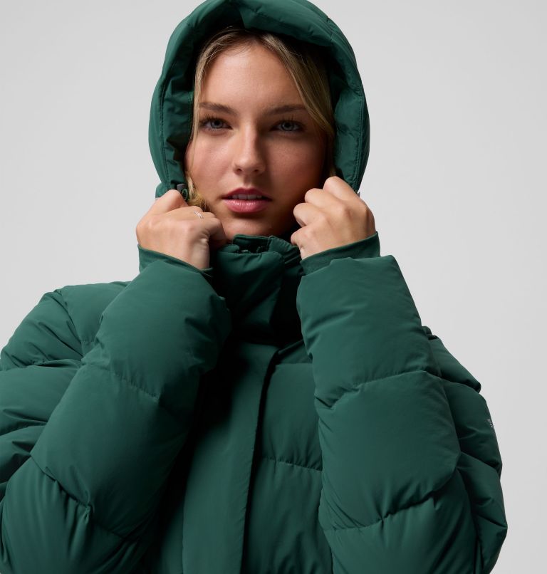 Amaze Puff Hooded Jacket | 375 | S, Color: Rain Forest, image 17