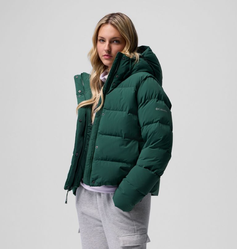 Women's Amaze Puff Hooded Jacket, Color: Rain Forest, image 4