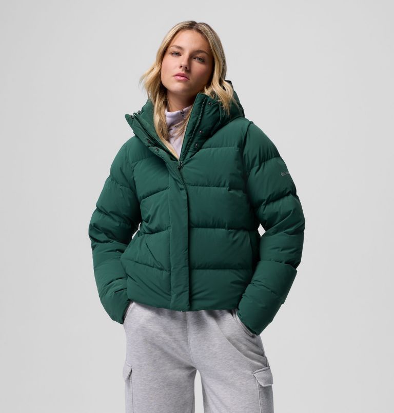 Women's Amaze Puff Hooded Jacket, Color: Rain Forest, image 5