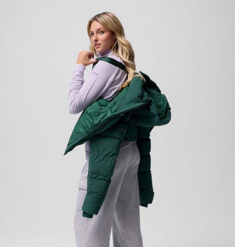Women's Amaze Puff Hooded Jacket, Color: Rain Forest, image 6