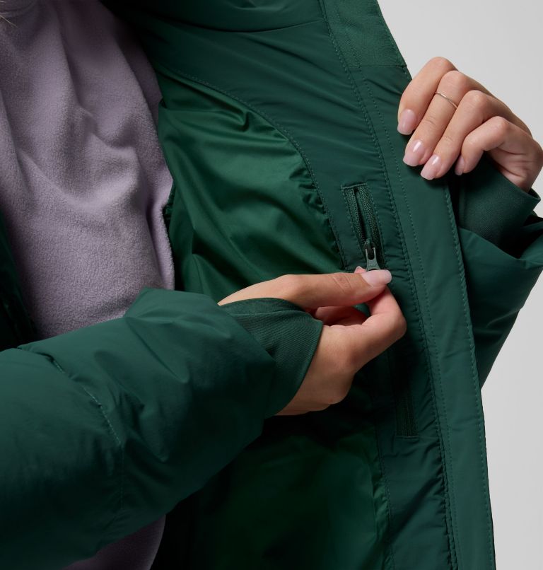 Women's Amaze Puff Hooded Jacket, Color: Rain Forest, image 8