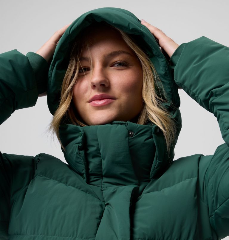 Women's Amaze Puff Hooded Jacket, Color: Rain Forest, image 9