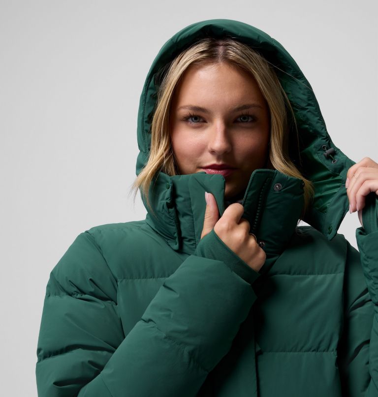 Women's Amaze Puff Hooded Jacket, Color: Rain Forest, image 12
