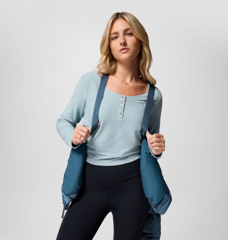 Women's Amaze Puff Hooded Jacket, Color: Everblue High Shine, image 9