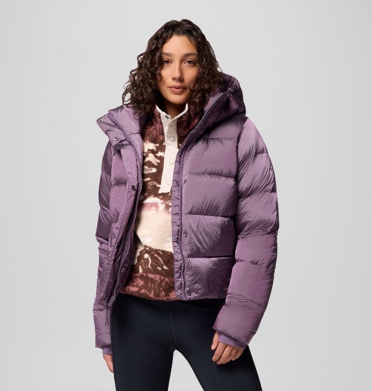 Amaze Puff Hooded Jacket | 609 | XL, Color: Fig High Shine, image 5