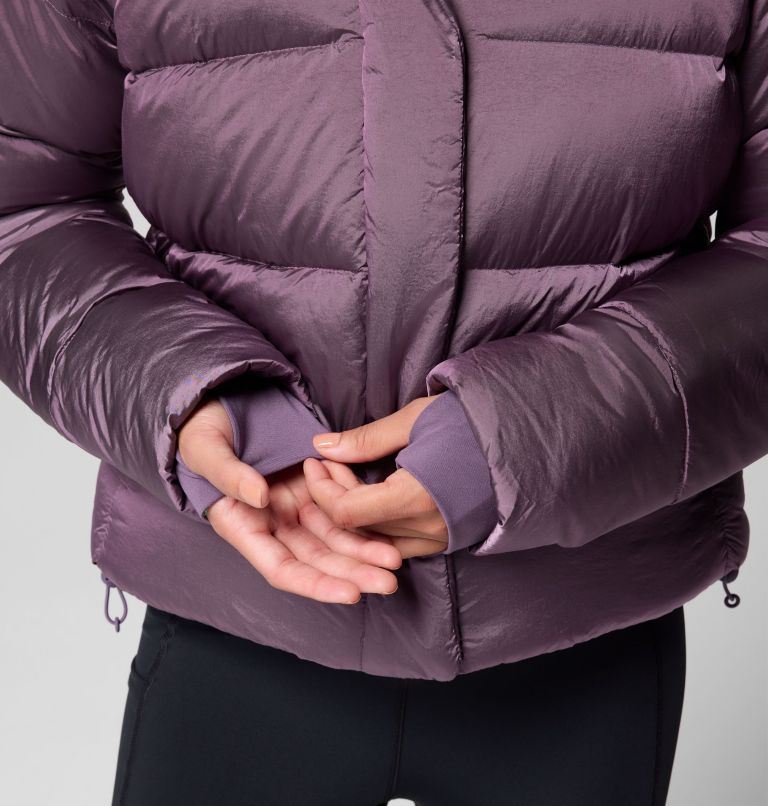 Amaze Puff Hooded Jacket | 609 | XL, Color: Fig High Shine, image 10