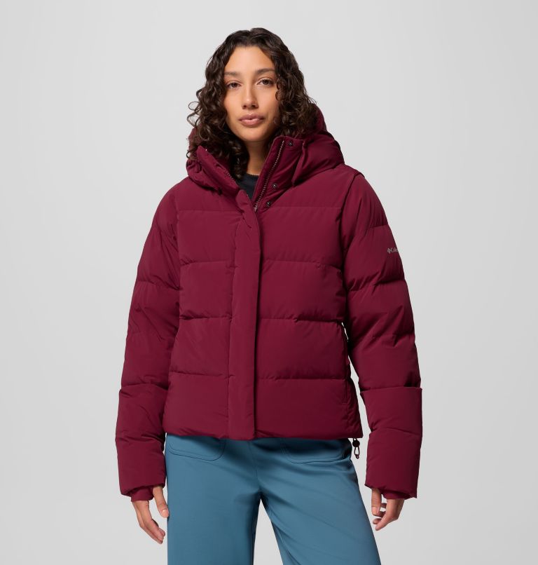 Women's Amaze Puff Hooded Jacket, Color: Rich Wine, image 14