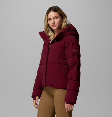 Women's Amaze Puff Hooded Jacket, Color: Rich Wine, image 20