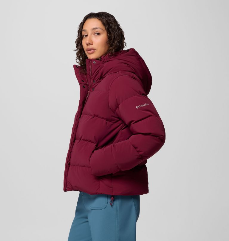 Women's Amaze Puff Hooded Jacket, Color: Rich Wine, image 4