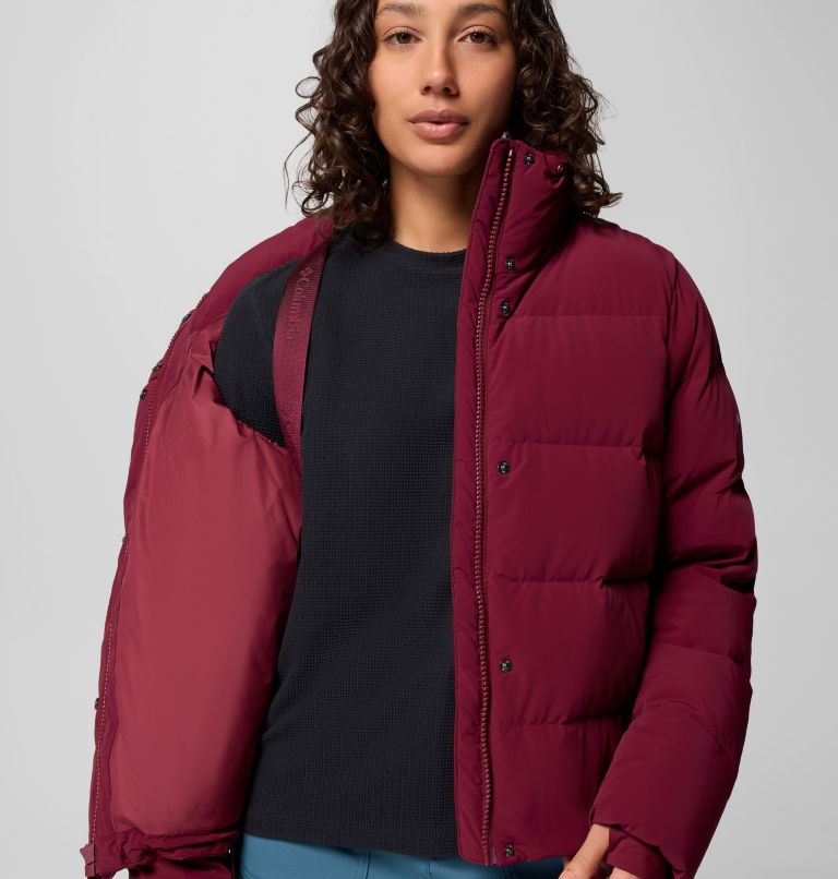 Women's Amaze Puff Hooded Jacket, Color: Rich Wine, image 7