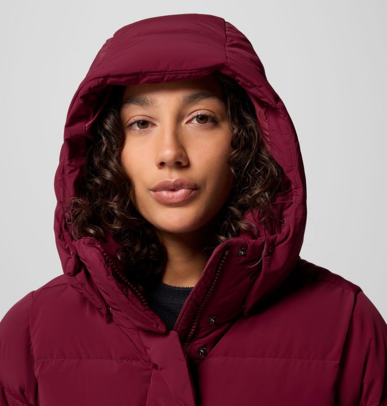 Women's Amaze Puff Hooded Jacket, Color: Rich Wine, image 9