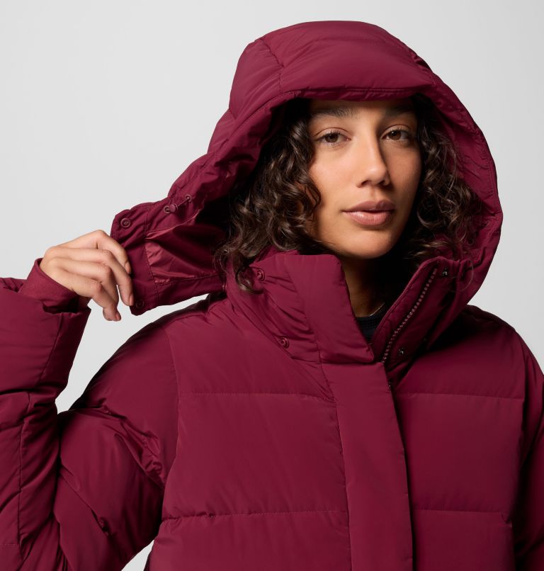 Women's Amaze Puff Hooded Jacket, Color: Rich Wine, image 12