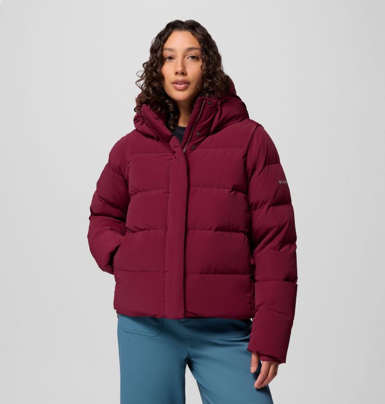 Women's Amaze Puff Hooded Jacket, Color: Rich Wine, image 1