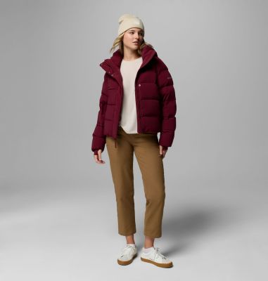 Women's Amaze Puff Hooded Jacket, Color: Rich Wine, image 18
