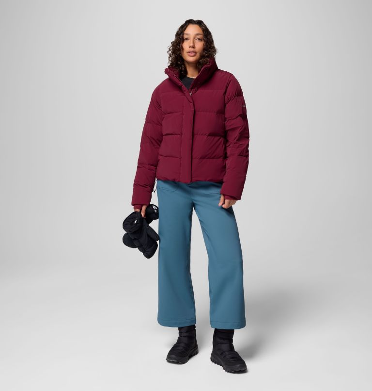 Women's Amaze Puff Hooded Jacket, Color: Rich Wine, image 2