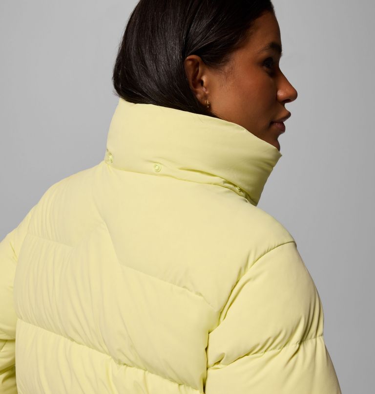 Women's Amaze Puff Hooded Jacket, Color: Citron Haze, image 13