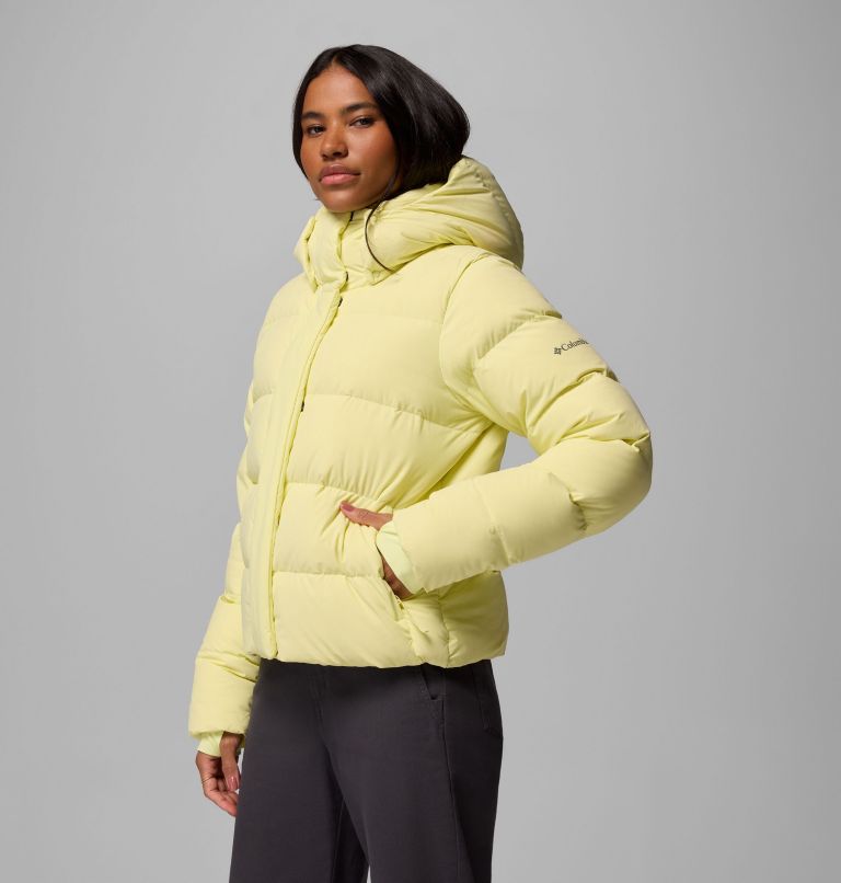 Women's Amaze Puff Hooded Jacket, Color: Citron Haze, image 4