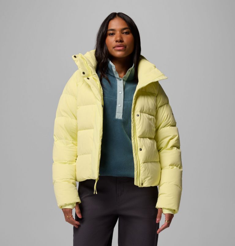Women's Amaze Puff Hooded Jacket, Color: Citron Haze, image 5