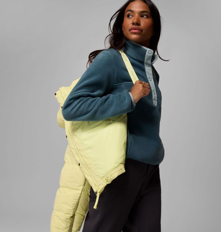 Women's Amaze Puff Hooded Jacket, Color: Citron Haze, image 6