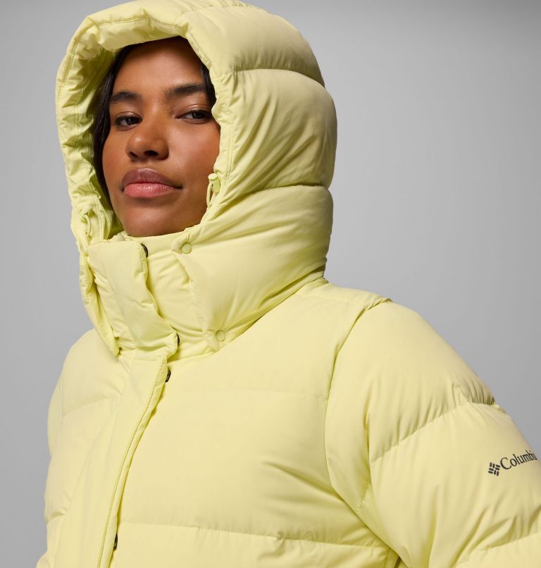 Women's Amaze Puff Hooded Jacket, Color: Citron Haze, image 9