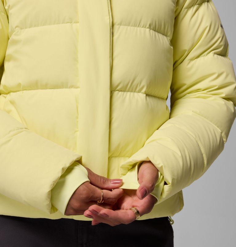 Women's Amaze Puff Hooded Jacket, Color: Citron Haze, image 10