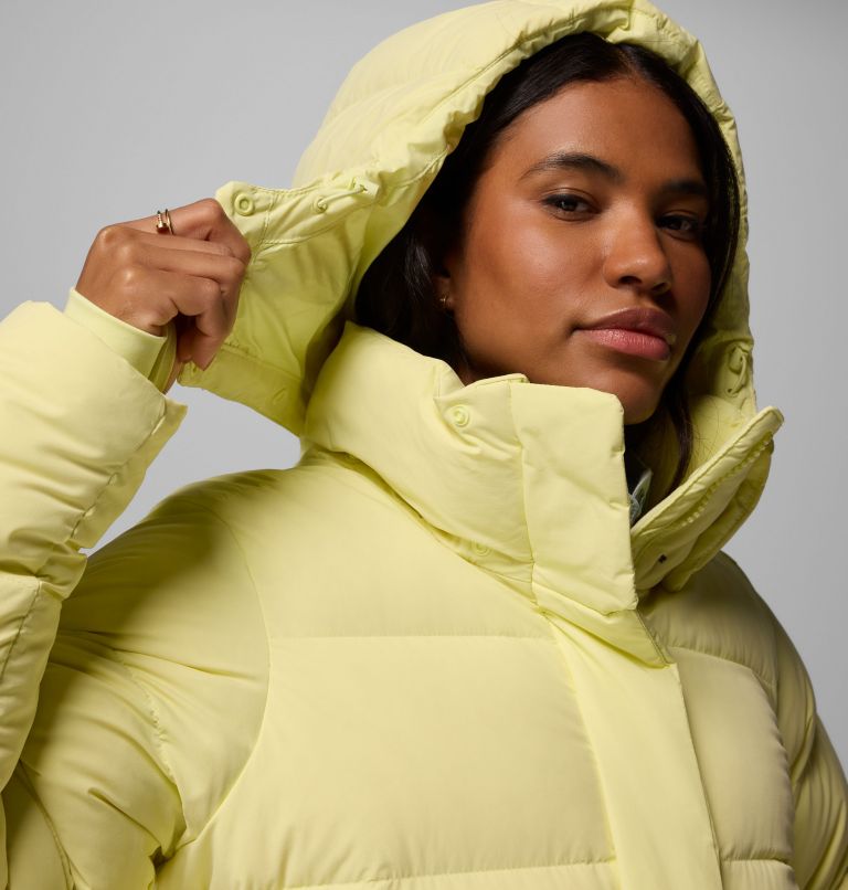 Women's Amaze Puff Hooded Jacket, Color: Citron Haze, image 12