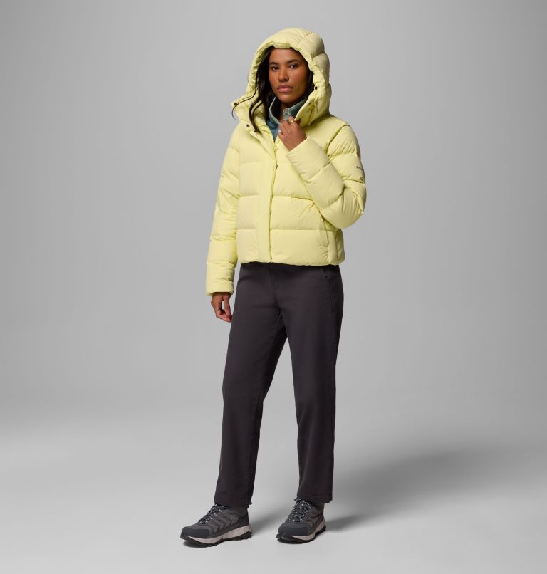 Women's Amaze Puff Hooded Jacket, Color: Citron Haze, image 2