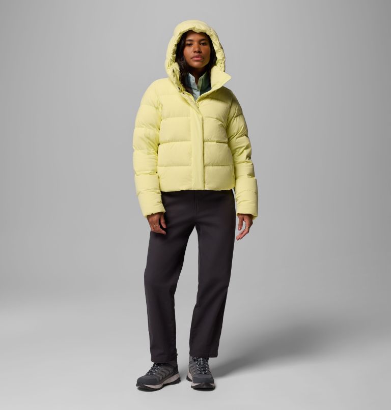 Women's Amaze Puff Hooded Jacket, Color: Citron Haze, image 16