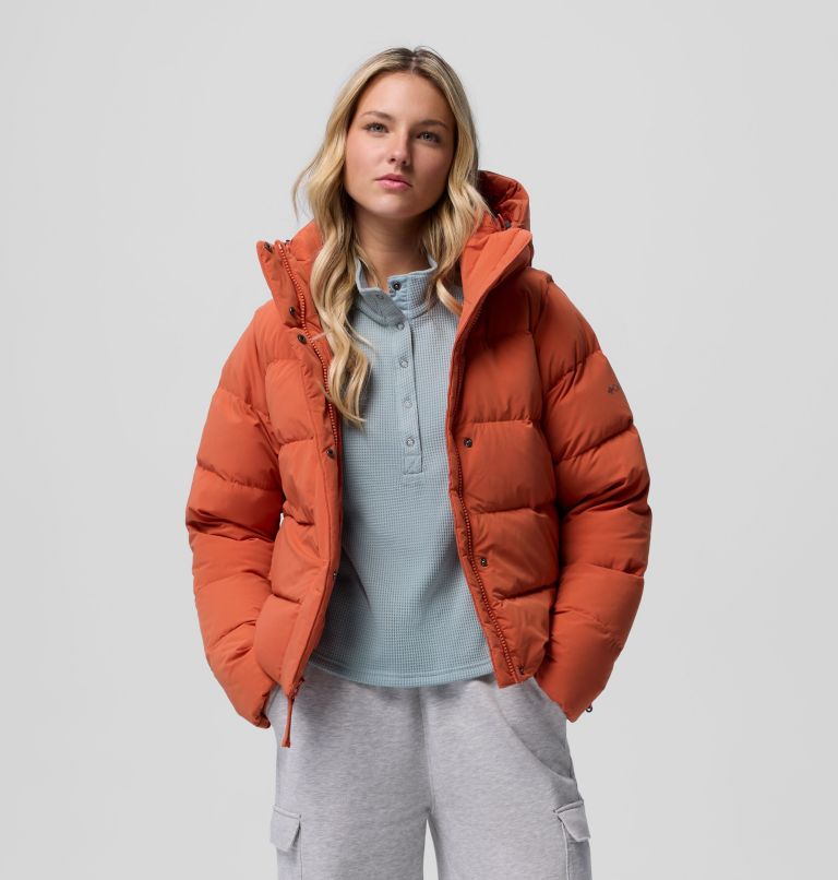 Women's Amaze Puff Hooded Jacket, Color: Tuscan, image 1