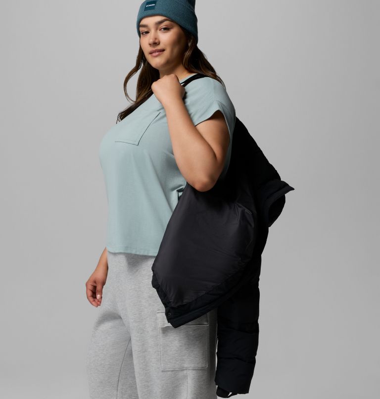Women's Amaze Puff Hooded Jacket - Plus Size, Color: Black, image 6