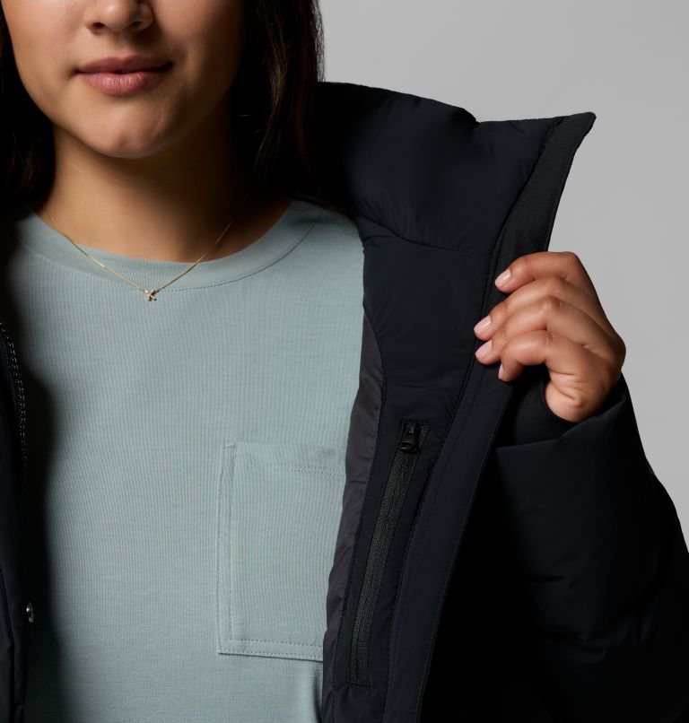 Women's Amaze Puff Hooded Jacket - Plus Size, Color: Black, image 8