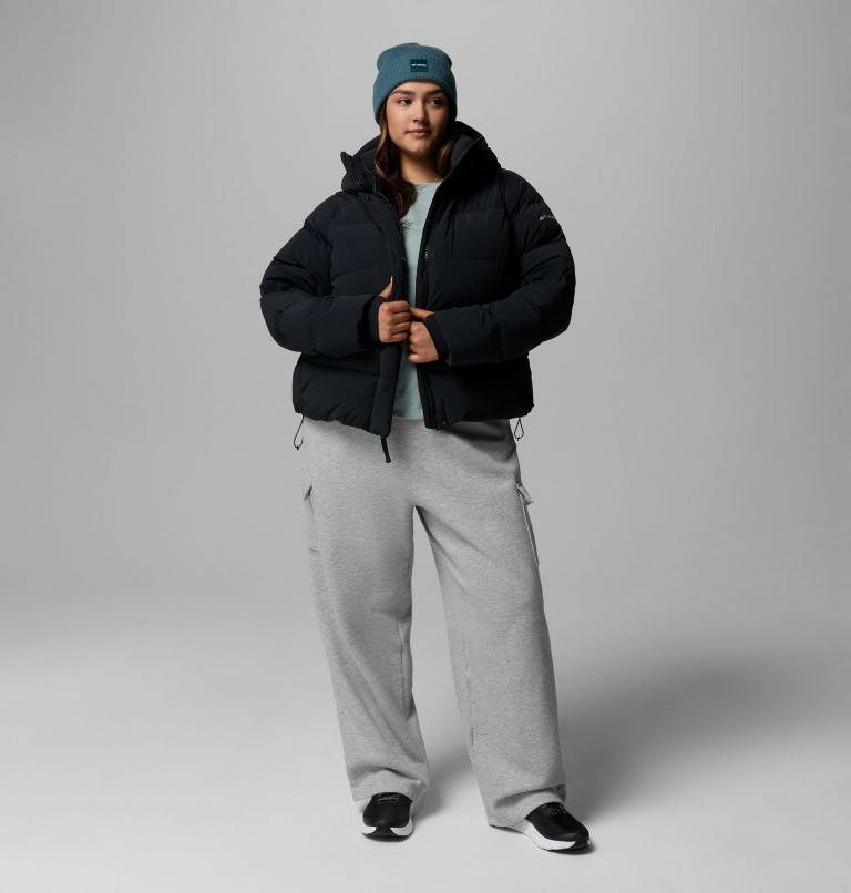 Women's Amaze Puff Hooded Jacket - Plus Size, Color: Black, image 2