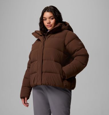 Women's Amaze Puff Hooded Jacket - Plus Size, Color: Tobacco, image 4