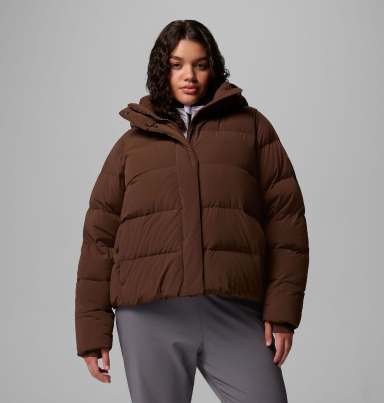 Women's Amaze Puff Hooded Jacket - Plus Size, Color: Tobacco, image 5