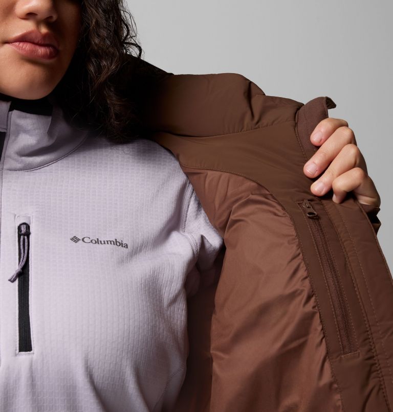 Women's Amaze Puff Hooded Jacket - Plus Size, Color: Tobacco, image 8