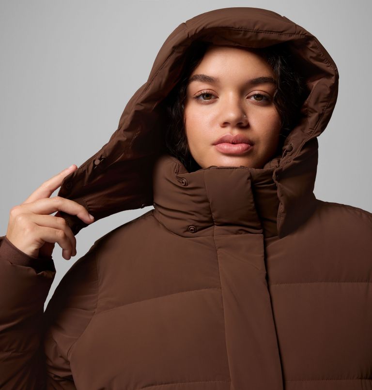 Women's Amaze Puff Hooded Jacket - Plus Size, Color: Tobacco, image 12