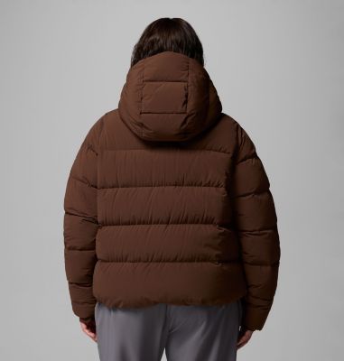 Women's Amaze Puff Hooded Jacket - Plus Size, Color: Tobacco, image 3