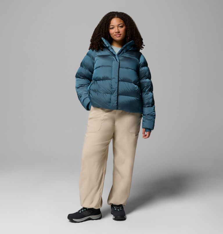 Women's Amaze Puff Hooded Jacket - Plus Size, Color: Everblue High Shine, image 2