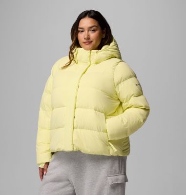 Women's Amaze Puff Hooded Jacket - Plus Size, Color: Citron Haze, image 12