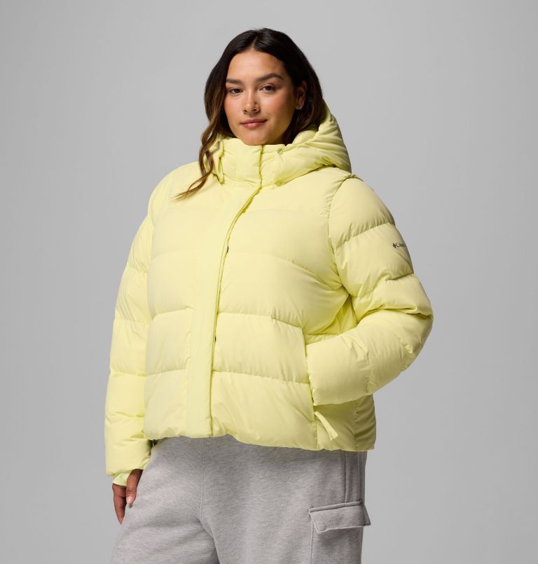 Women's Amaze Puff Hooded Jacket - Plus Size, Color: Citron Haze, image 4