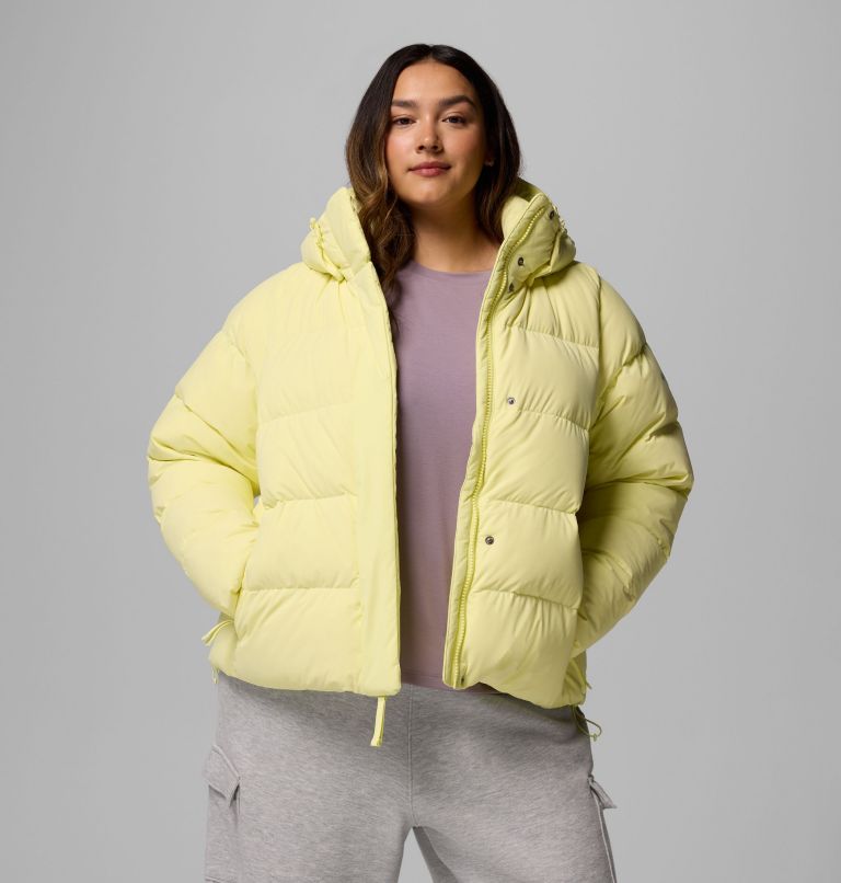 Women's Amaze Puff Hooded Jacket - Plus Size, Color: Citron Haze, image 5