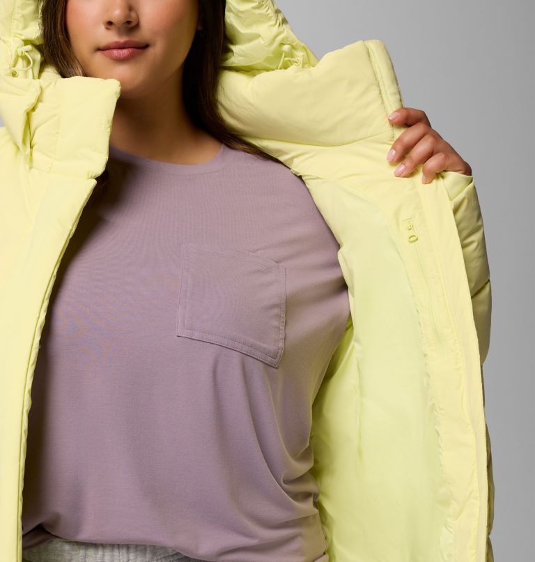 Women's Amaze Puff Hooded Jacket - Plus Size, Color: Citron Haze, image 8