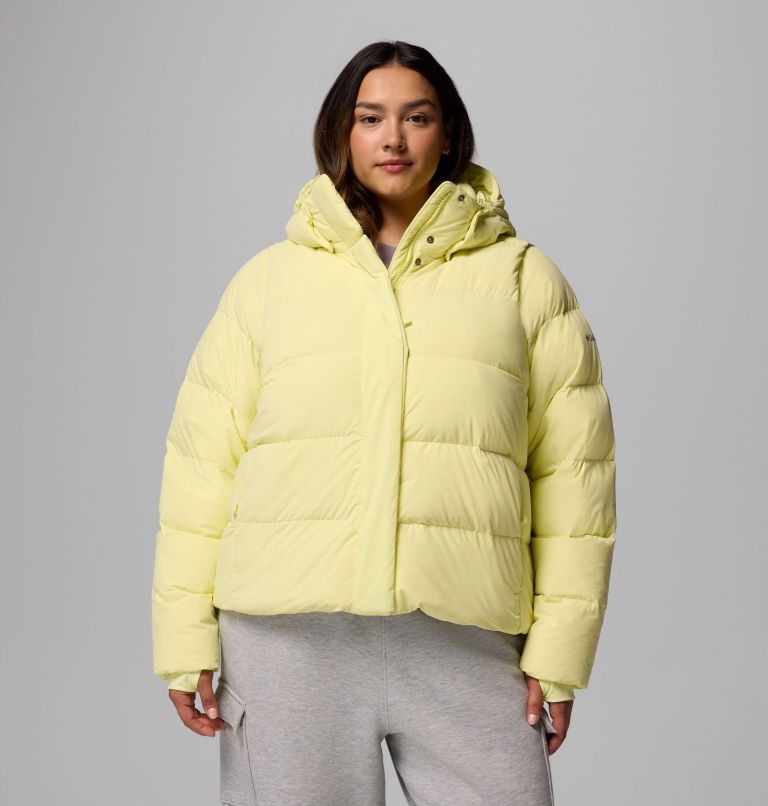 Women's Amaze Puff Hooded Jacket - Plus Size, Color: Citron Haze, image 1