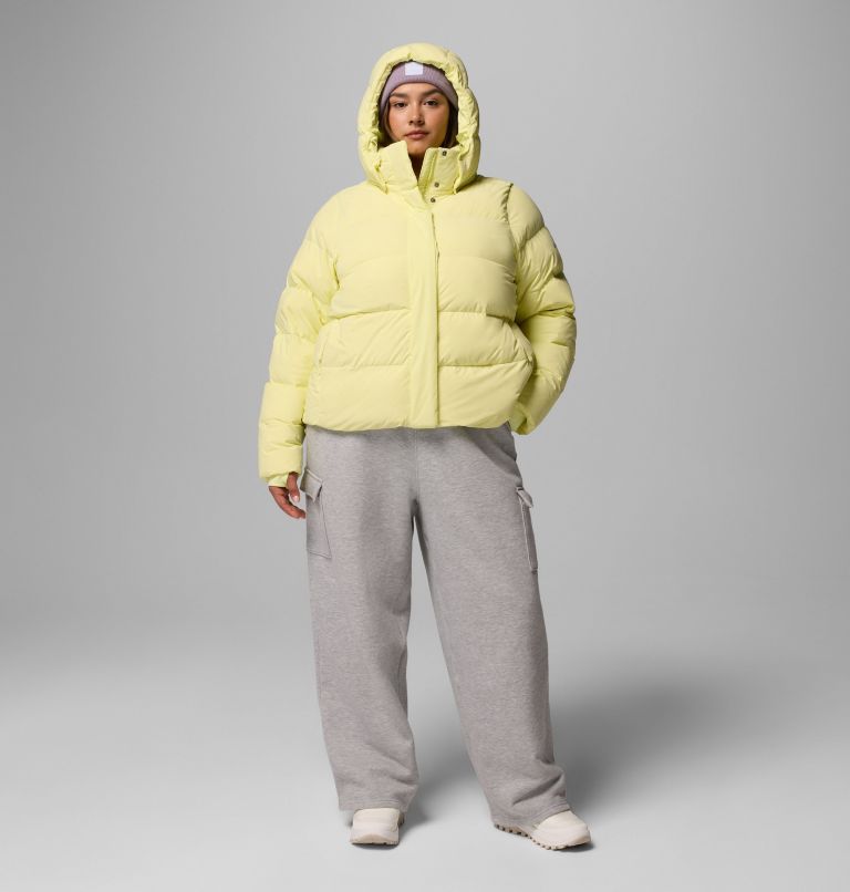 Women's Amaze Puff Hooded Jacket - Plus Size, Color: Citron Haze, image 15